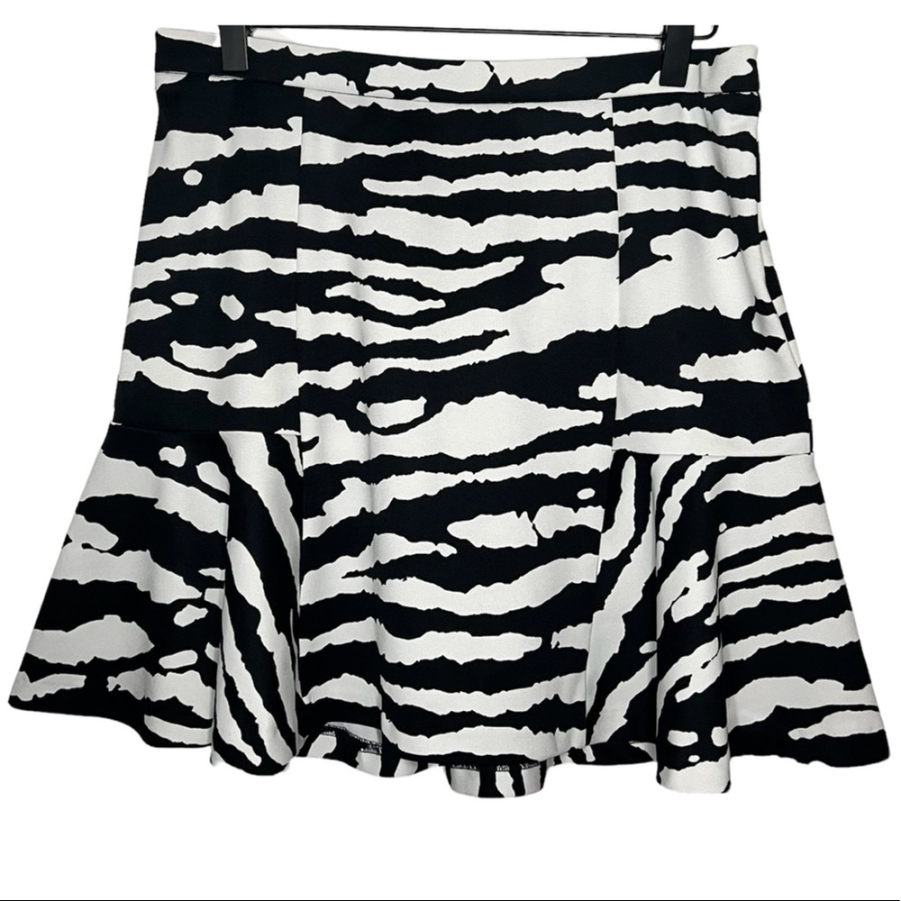 Michael Kors Zebra Print Skirt Gold Back Zipper | Michael Kors Women Skirt MK